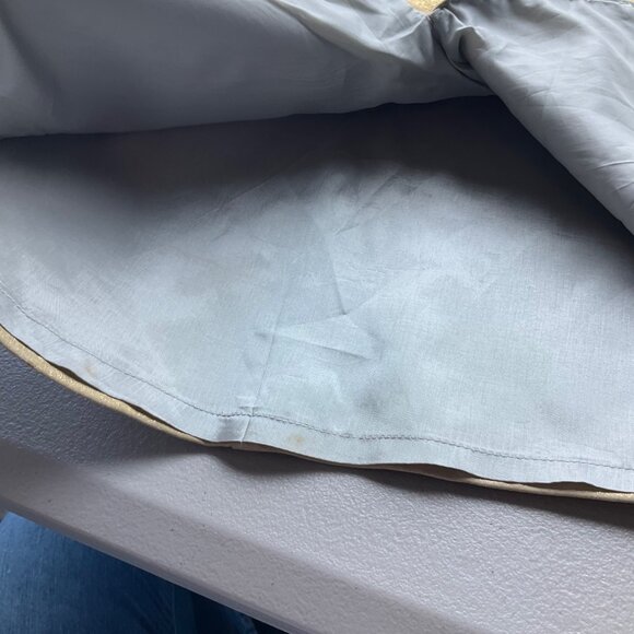 VTG Lux Sz 5 Gold Metallic Matte Leather Pencil Skirt Old Money Y2K Night Out - Picture 8 of 11